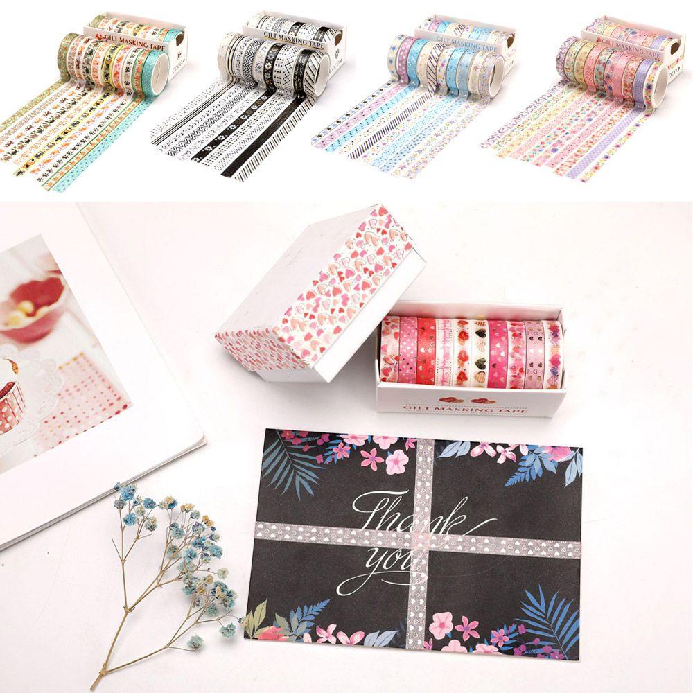 Preva 10roll/Set Washi Tape Baru Kualitas Tinggi Gadis Hati Sedikit Segar INS DIY Bahan