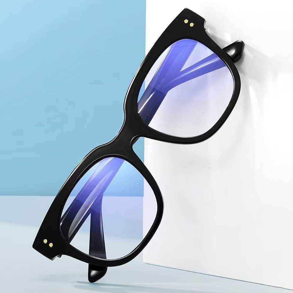 Mxbeauty Kacamata Anti Blue Light Minimalis Untuk Pria Kacamata Lensa Bening Bingkai Hitam Korea Komputer Eyewear Square Men Eyeglasses