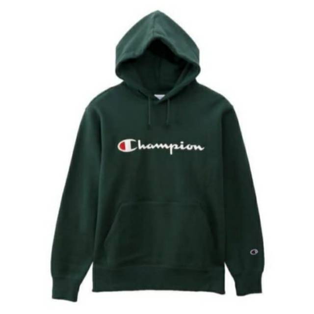 Hoodie champion script Green Original