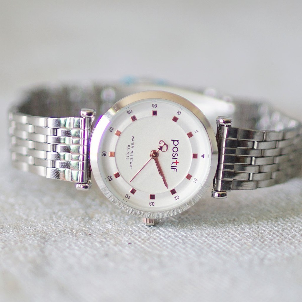 Jam Tangan Positif Classic Watch PS7013 White Dial (Wanita)