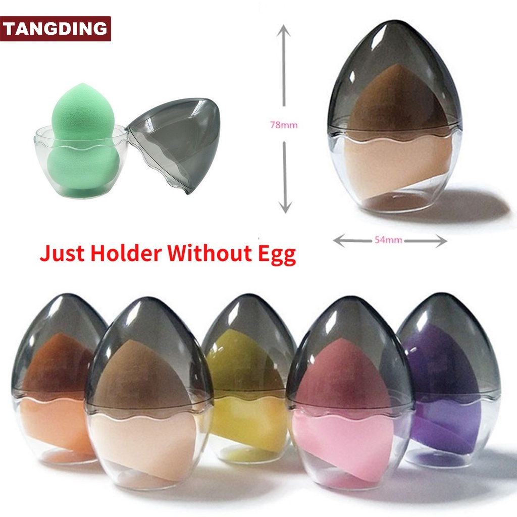 【COD Tangding】1PC Carry Egg Shape Box Beauty Pad Makeup Accessories Powder Puff Drying Holder Without Egg