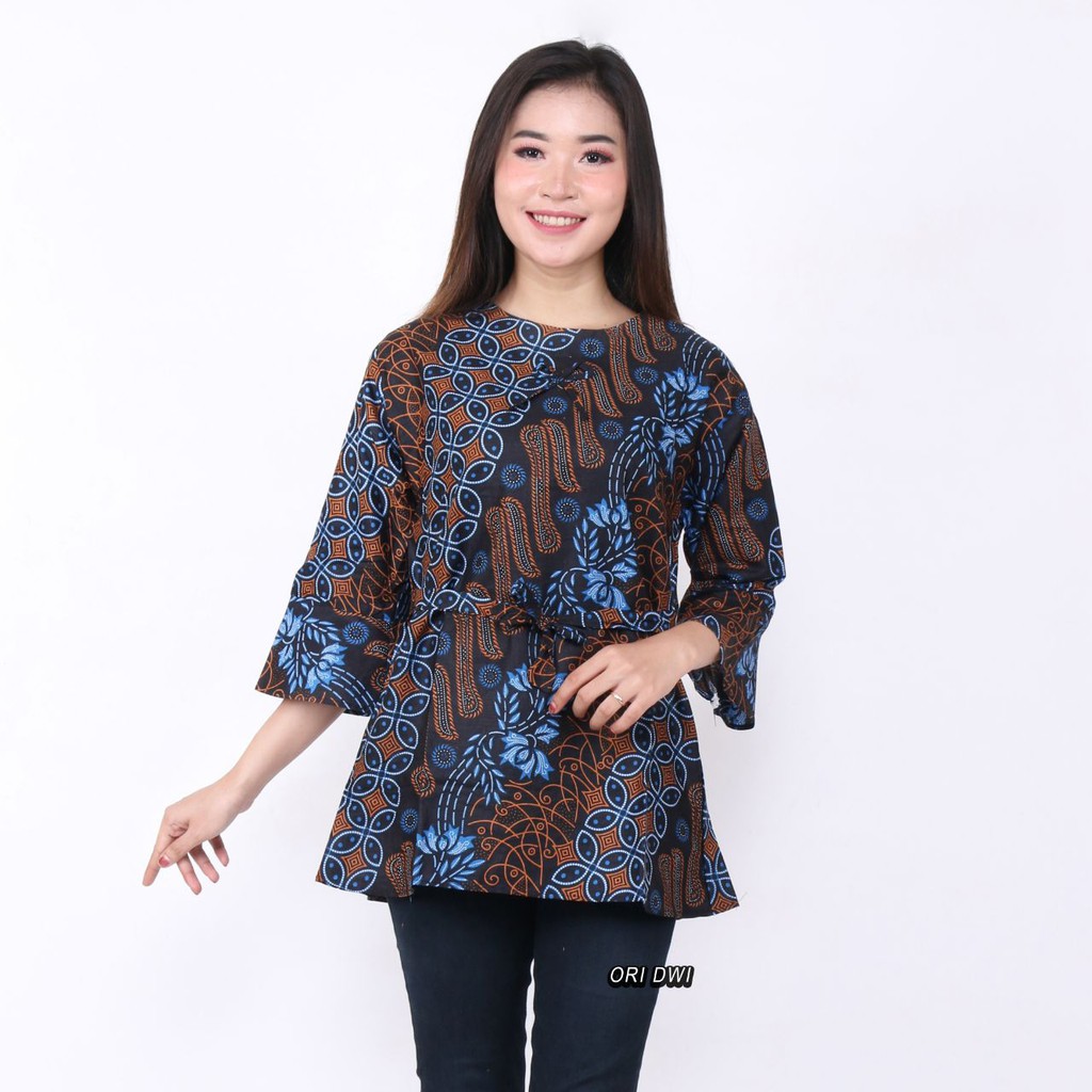 Maura Couple - Sania Ruffle Batik Couple ori Ndoro jowi DNT Garansi Termurah Shopee - BATIK UNTELAN-Cewe D SENO