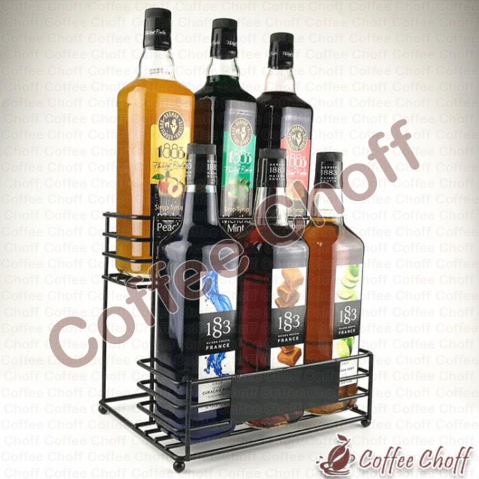 Rak Botol - Rak Sirup Rak Holder Display Botol Syrup Gula Tempat Botol Monin Kecap
