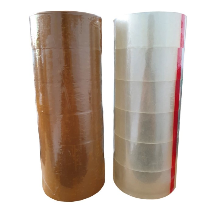 

perekat-pengikat- lakban bening-coklat 45mm x 100 yard mpi kualitas daimaru - bening -pengikat-