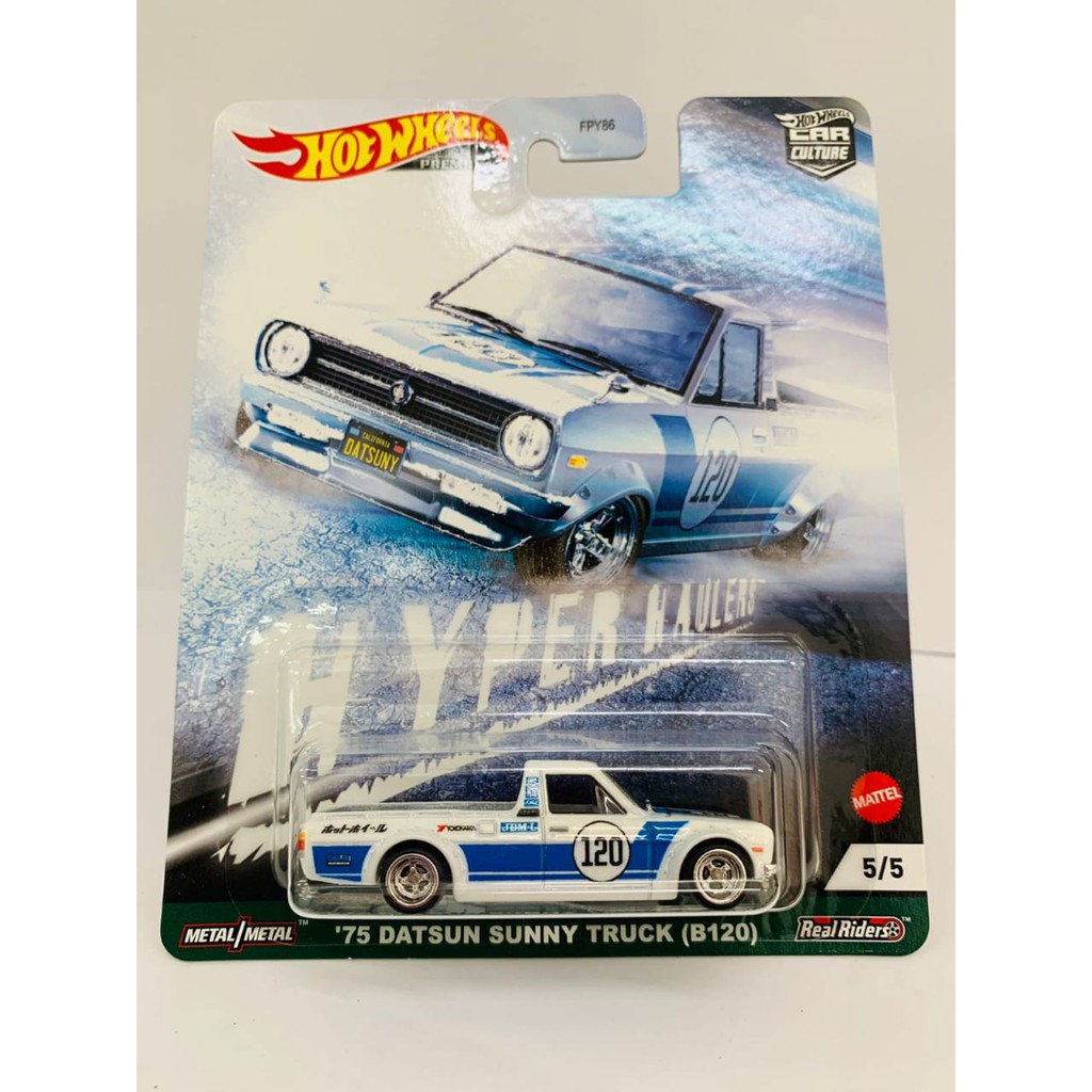 NEW ARRIVALS | Diecast Hot Wheels 75 DATSUN SUNNY TRUCK B120 PUTIH PICKUP B 120 (B120) HYPER HAULERS CAR CULTURE Mobil Mainan Anak HW Hotwheels