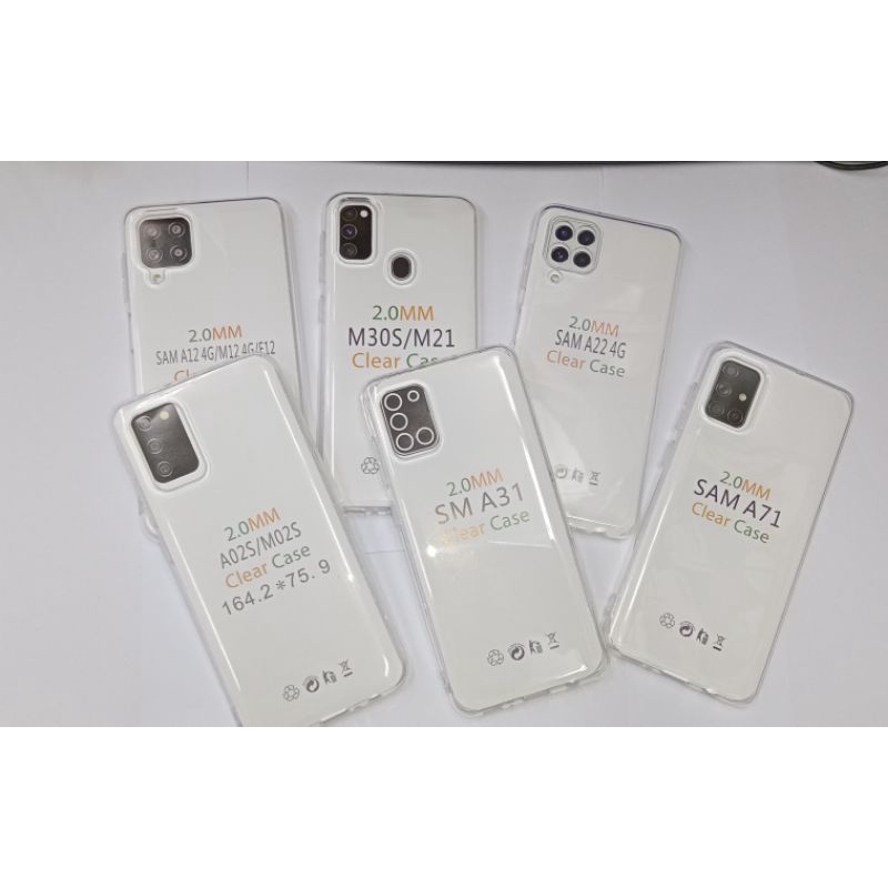 C/C- CASING CLEAR CASE 2mm SAMSUNG A03 A13 A33 A53 A73 A22 A32 A52 A72 A01 A02 A12 A10 A20 A30 A50 A70 A11 A21 A31 A51 A71 M01 CORE M02 M11 M12 M10 M20 M21 M31 M51 M30s A02s A03s A10s A20s A30s A50s A70s A52s / SoFTCase TPU Bening HD / Silikon Tebal