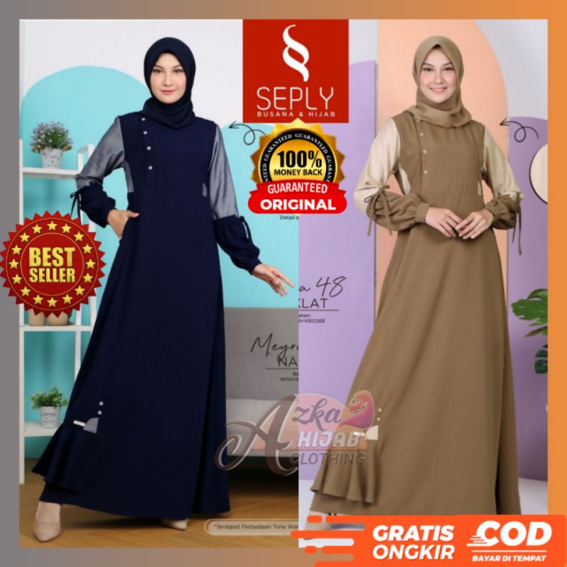 BAJU GAMIS TERBARU 2021 / GAMIS SEPLY MEYRA / MEYRA 48 / GAMIS SIMPLE ELEGAN / GAMIS MODERN / DRESS 