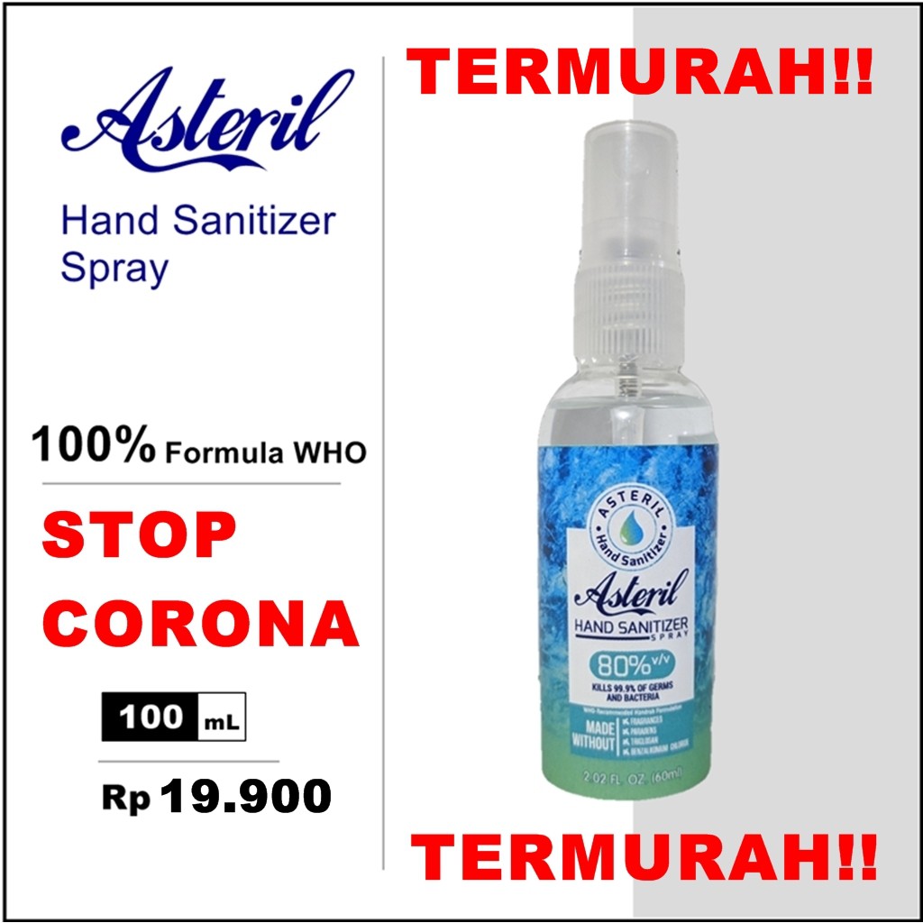Jual Hand Sanitizer by Asteril Aman untuk Kulit Sensitif Tanpa Fragrance Lembut di Kulit