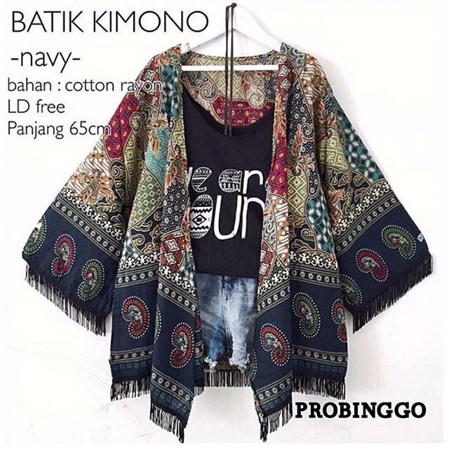 Kimono Tribal / Outer wear / kimono batik / kimono rumbai /cardigan