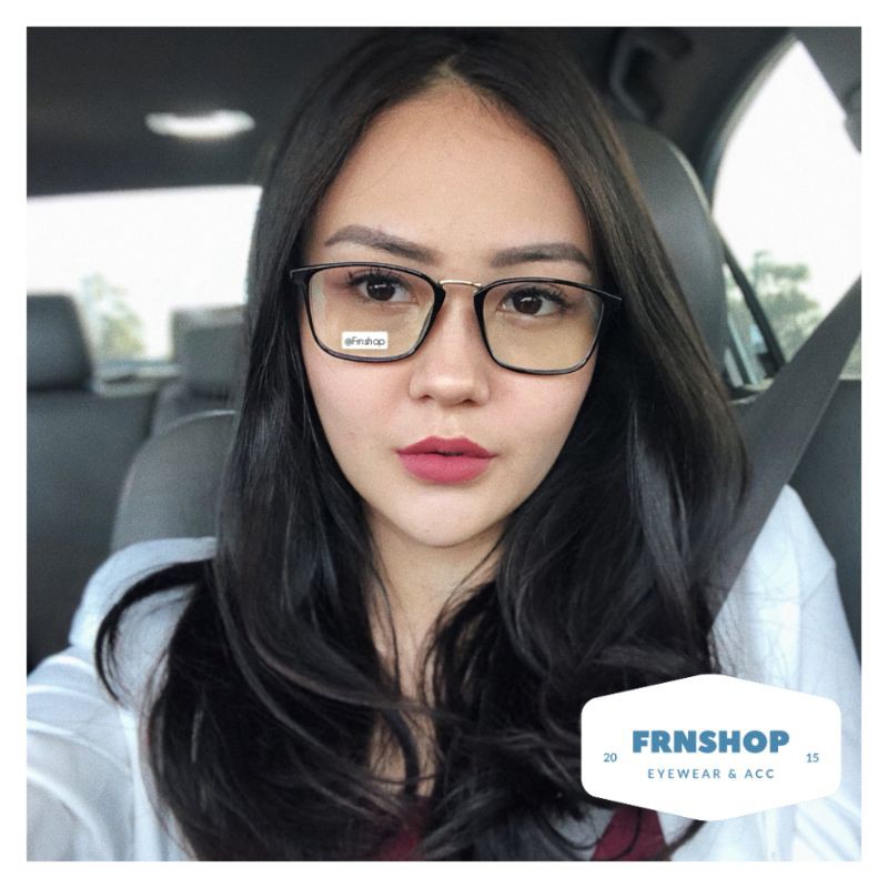 Frame Kacamata Kotak Minus baca Bahan Lentur DR DAPHNE Pria Wanita Murah Keren