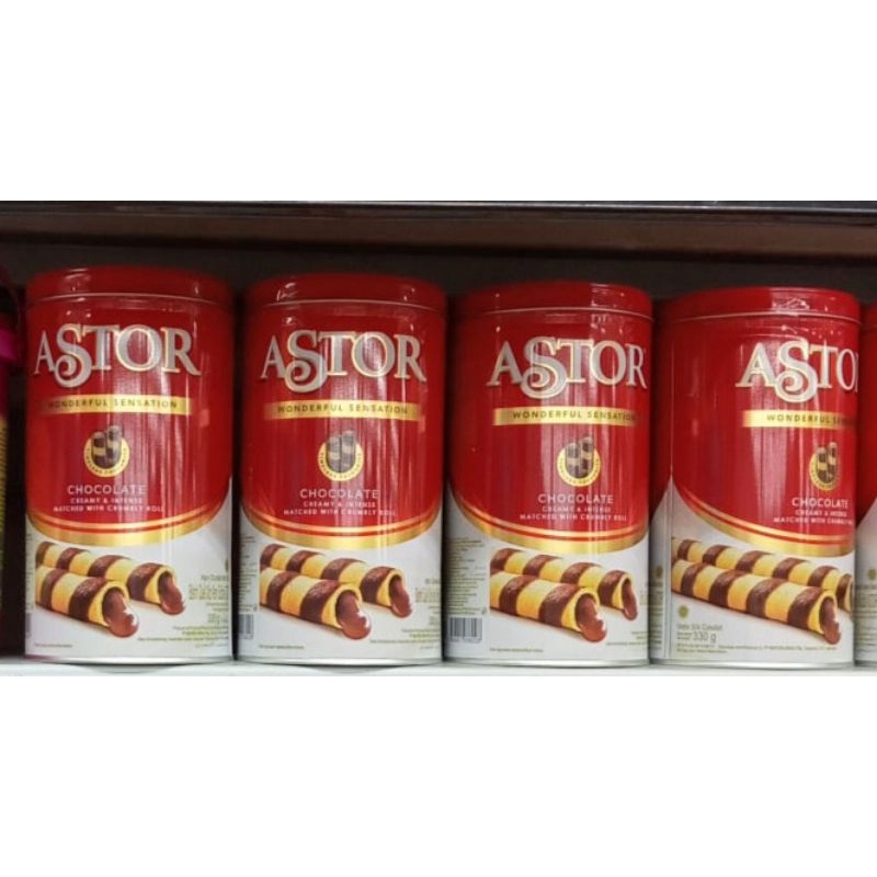 

Astor wafer stick double coklat tin 330gr