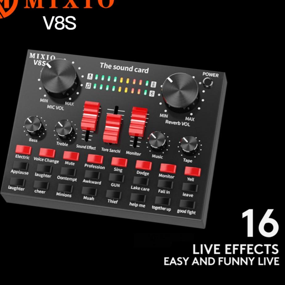 ➥ MIXIO V8S PREMIUM Live Streaming Soundcard Adapter Phone Laptop Microphone ✶
