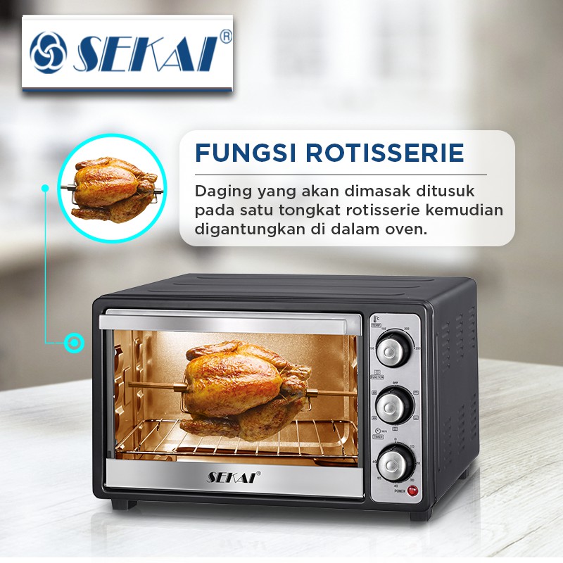 SEKAI Oven Listrik Low Watt OV 260 - Kapasitas 26 Liter