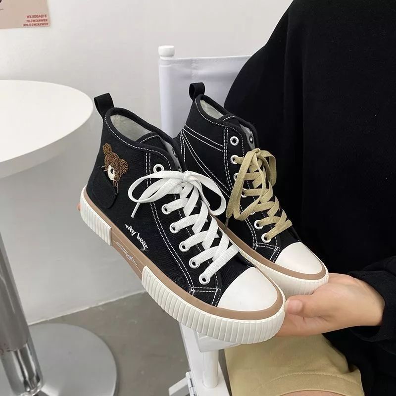 Sepatu Sneakers Kanvas Wanita Semi Boots Korean Syle Best Quality why Bear BR-02-4