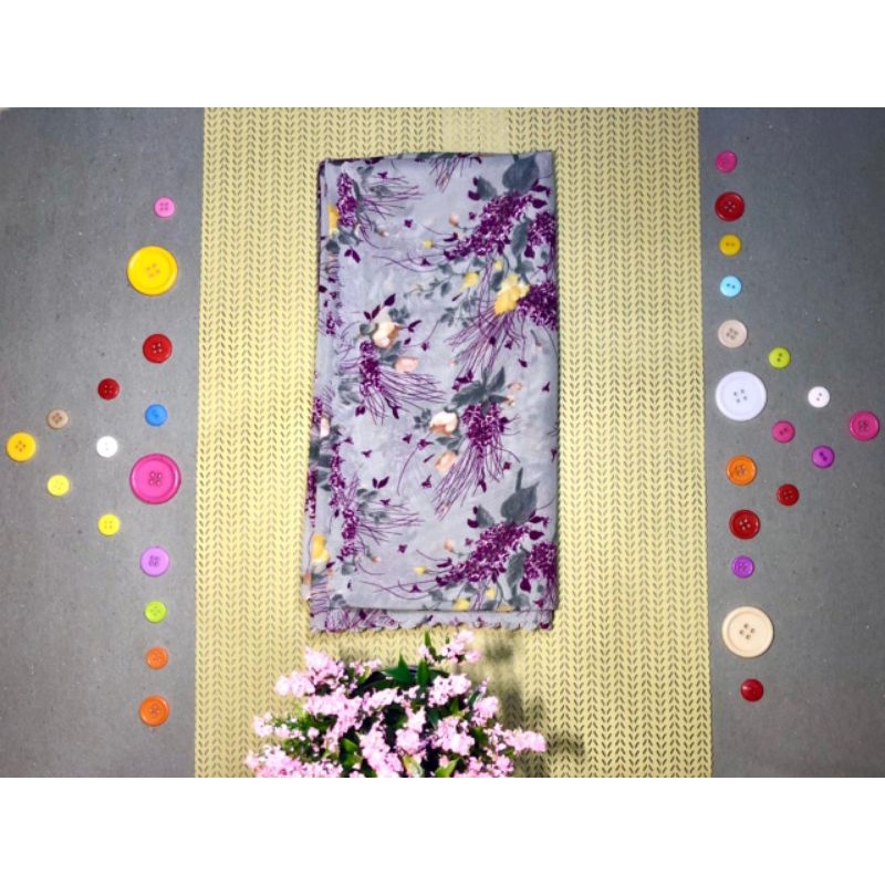 JILBAB HIJAB KRUDUNG SEGI EMPAT MOTIF BUNGA LASER CUT TERBARU