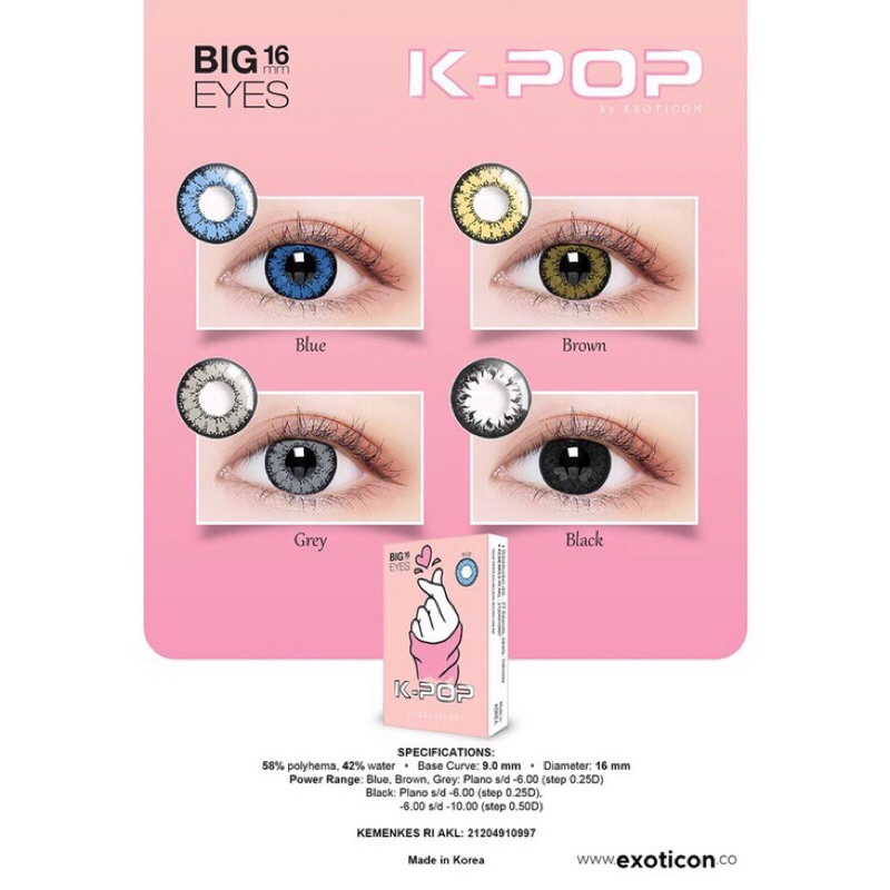 [PROMO!!!] SOFTLENS K-POP - SOFLENS KPOP / SOFLEN KPOP BIG EYES 16MM by X2 EXOTICON