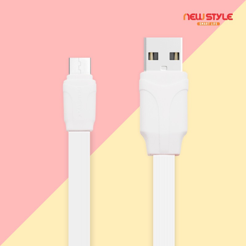 Newstyle NS02 Kabel Data Micro USB Cable Charge untuk Cas Android Samsung Oppo Vivo Xiaomi 120cm