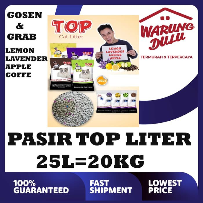 TOP LITTER PREMIUM 25L=20KG (EKSPEDISI)