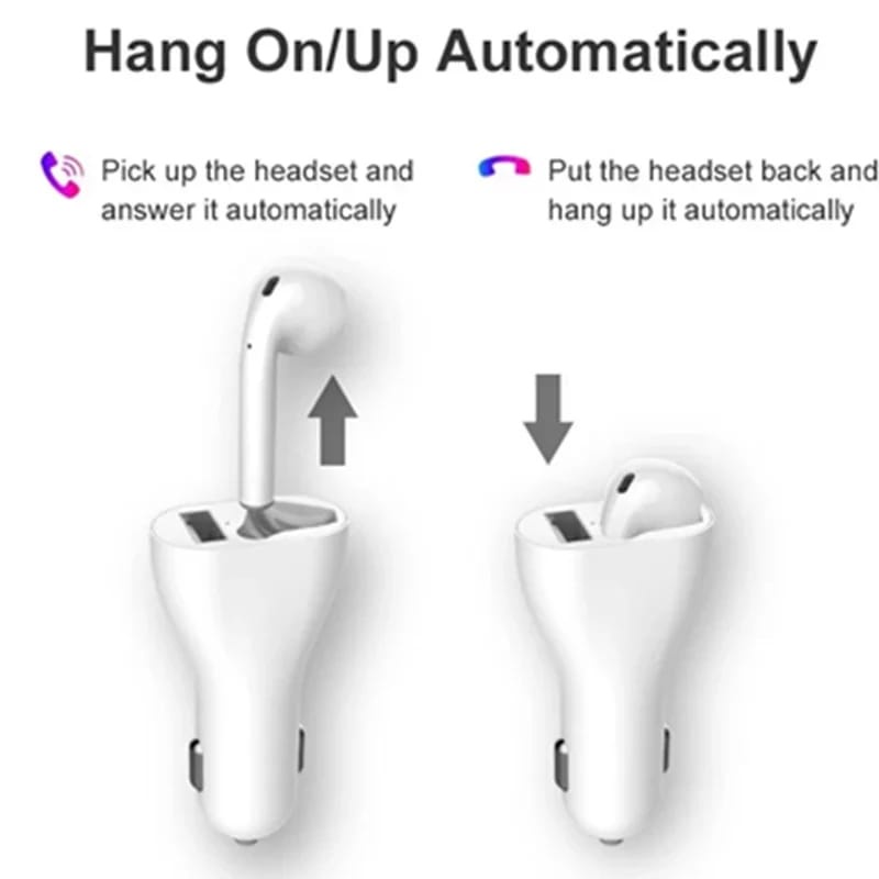 FAMILYGAMES CAR CHARGER HEADSET headseat earphone 2in1 usb output vehicle bluetooth wireless headseat