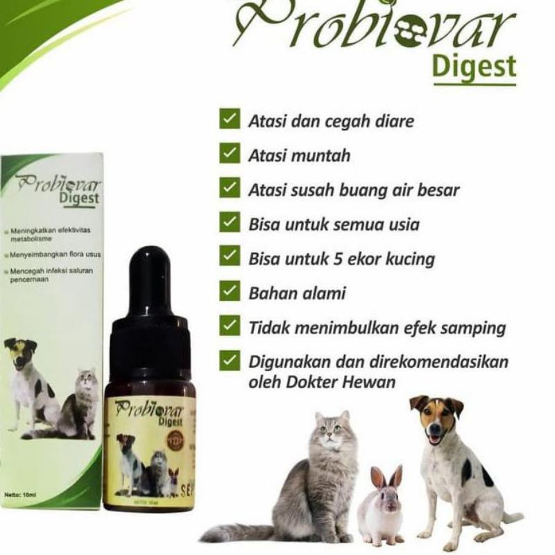 Probiovar Digest 10ml / Obat Diare Kucing Anjing / Obat Diare Probiovar Digest