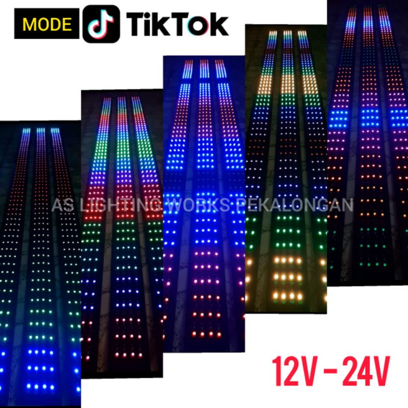 led Variasi Strobo Kaca Depan Rgb BLACK PCB 12V/24V Mobil PickUp Elf L300 Truk Bus