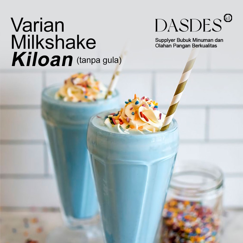 

BUBUK MINUMAN MILKSHAKE PLAIN | BUBUK INSTAN | BUBUK DASDES | 1KG - DASDES Powder Drink