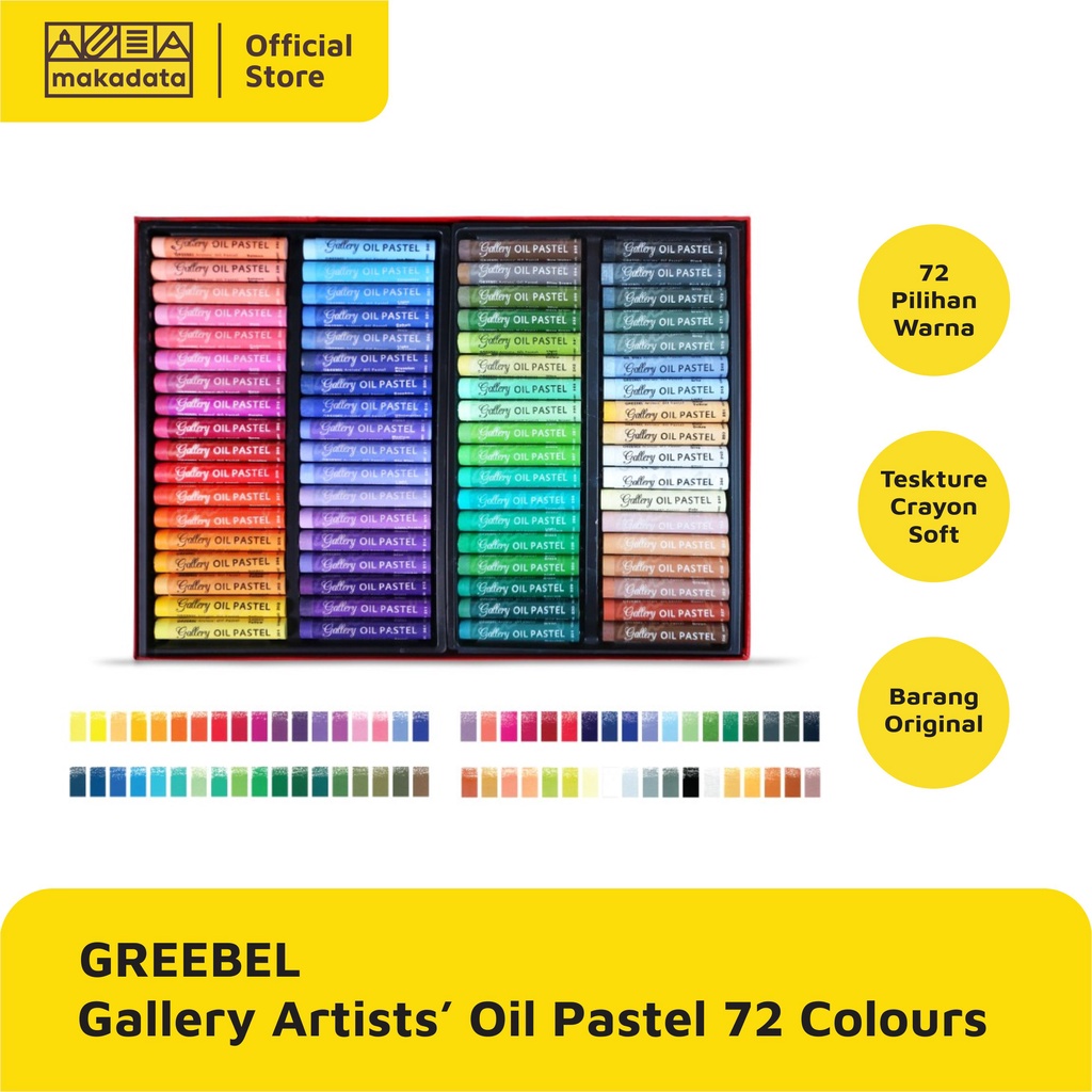 CRAYON OIL PASTEL GREEBEL ARTIST 72 WARNA MURAH