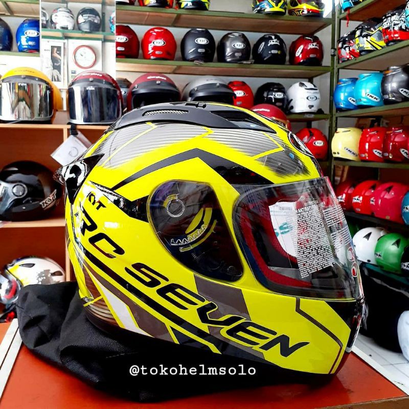 KYT RC7 Seri 18 Yellow Fluo