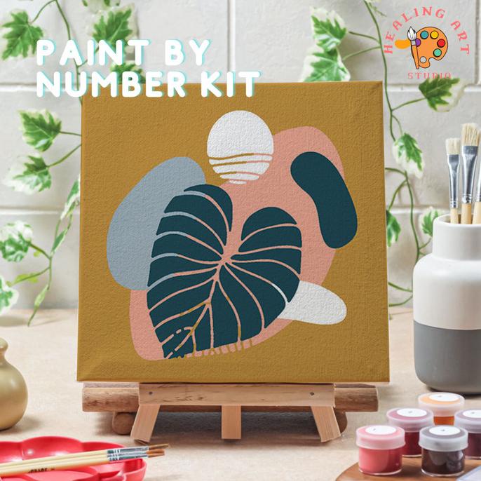 

Paint by number tanaman monstera plant canvas 20x20 cm / painting kit