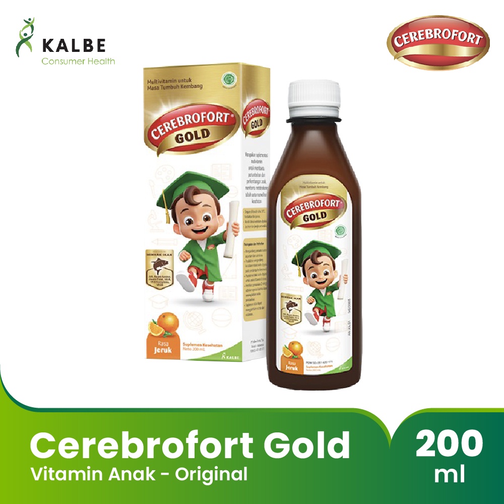 Cerebrofort Gold Original Vitamin Anak 200ml