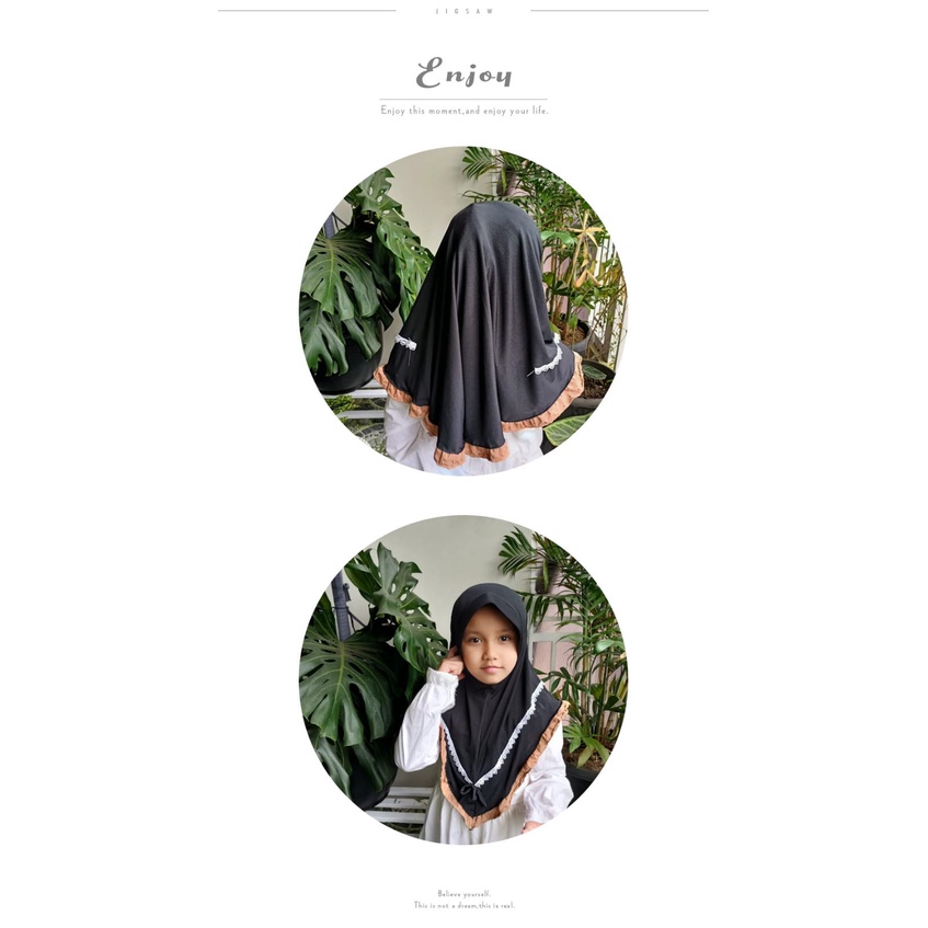 kerudung / jilbab rempel instan anak polos dengan 2 warna yang berbeda, dengan bahan yang berkualitas dan nyaman di pakai anak anak || COD||