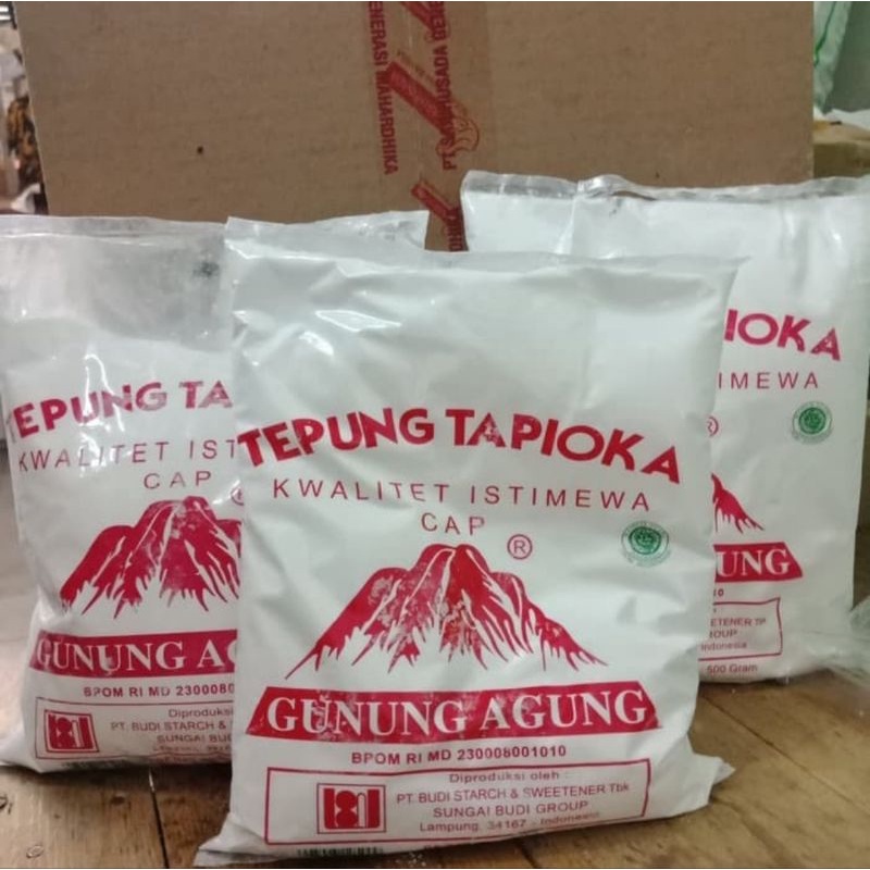 

TEPUNG TAPIOKA GUNUNG AGUNG 500 GRAM X 20