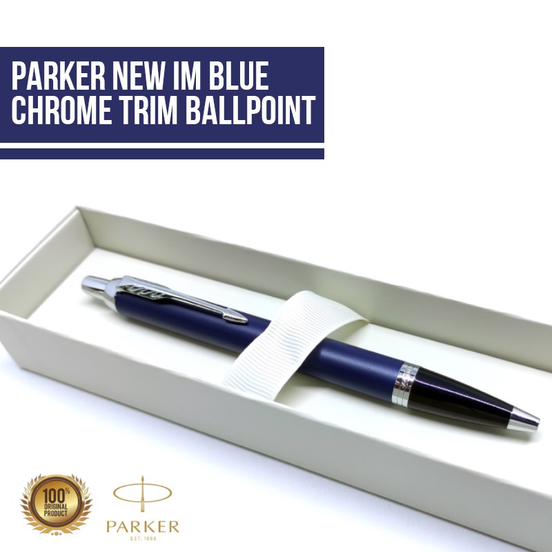 

Parker IM New Blue Chrome Trim Ballpoint Original
