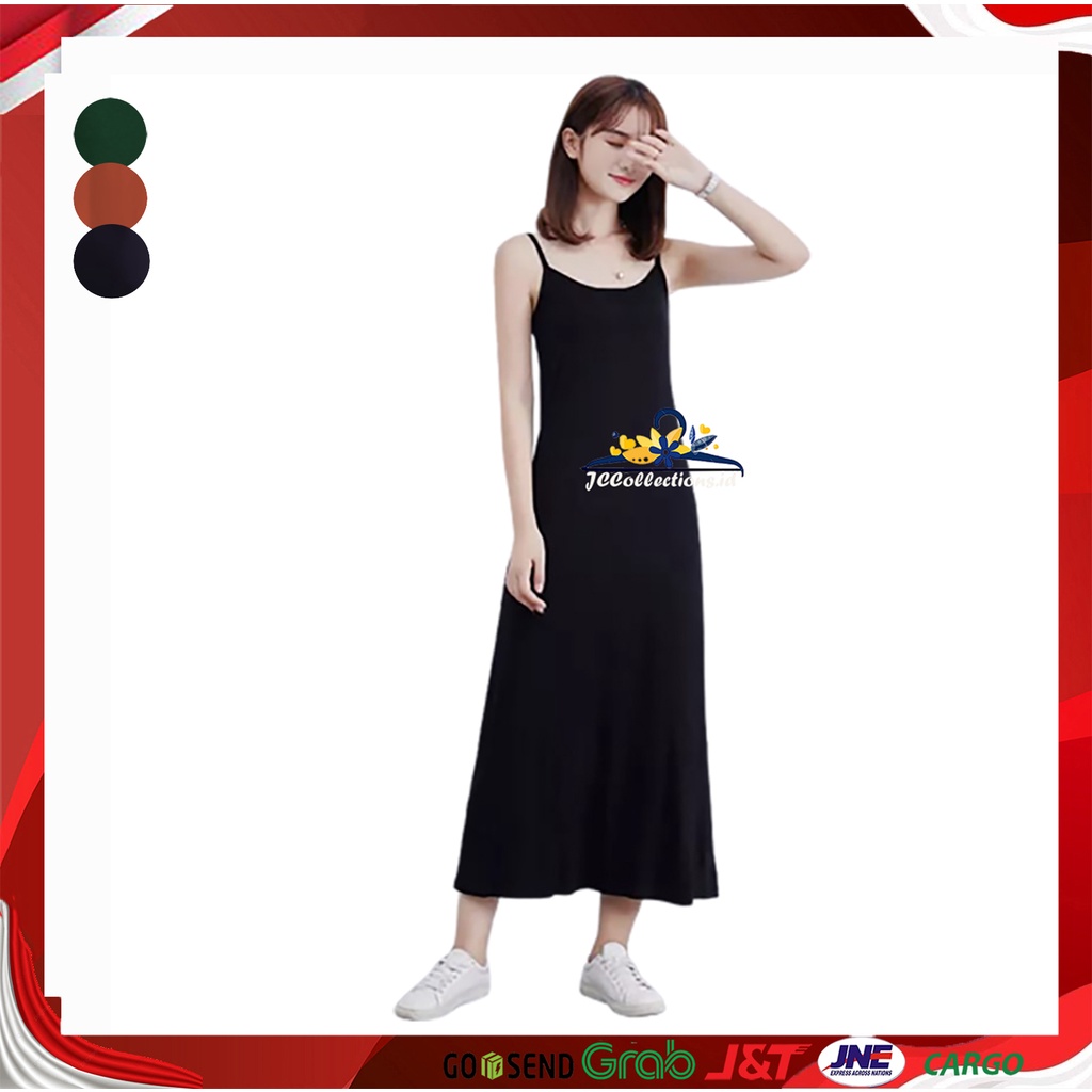 Long Dress Sexy Camisoles Singlet Tali kecil Wanita Gaya Korea Maylleen - JCCollections