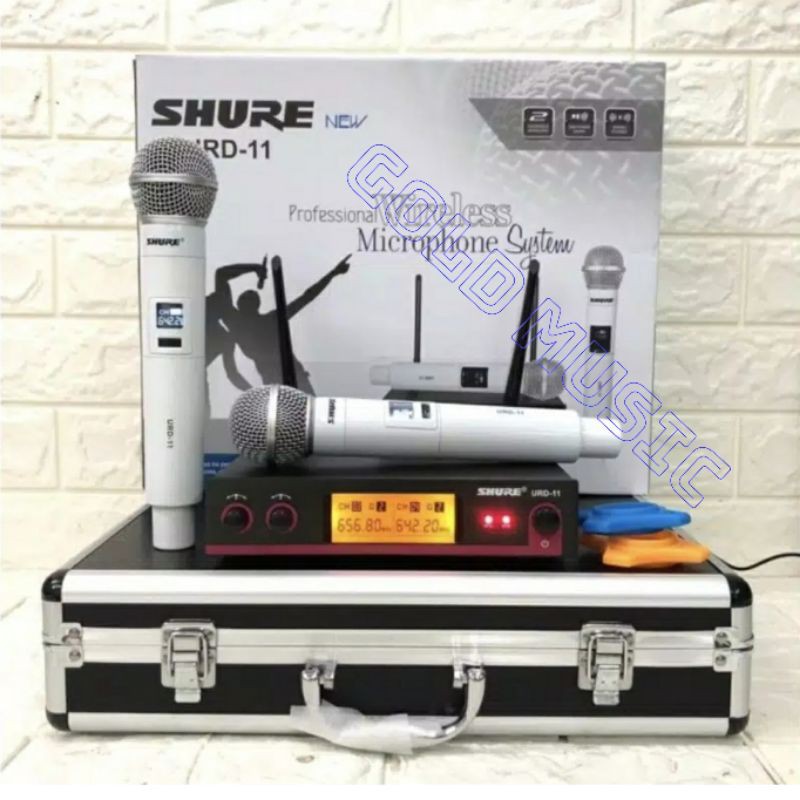MIC WIRELESS SHURE URD11 MIC SHURE PEGANG2  URD11 FREE KOPER