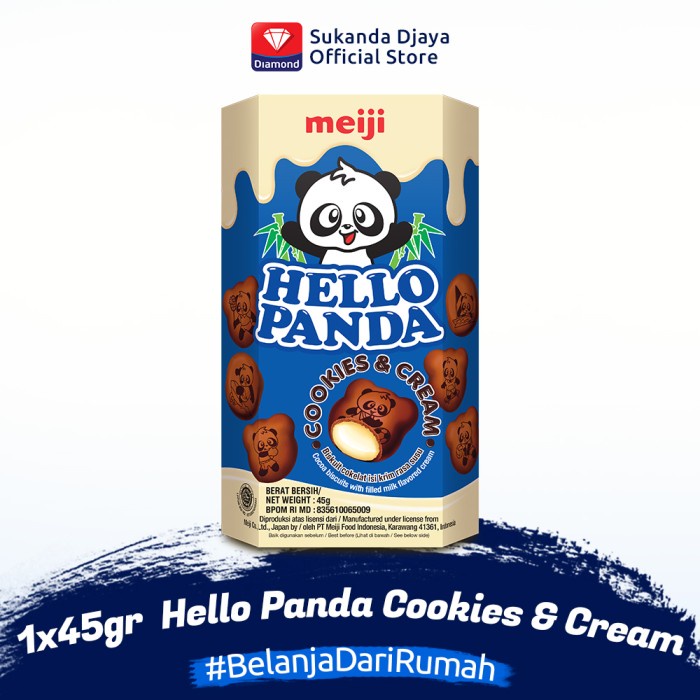 

504Oekho Hello Panda Meiji Cookies & Cream 45 Gr 6J477iyfi