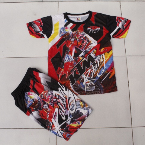 setelan baju cross/baju racing hill/setelan baju sepeda anak size 2-12thn