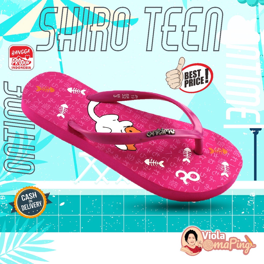Ontime SHIRO TEEN - Sandal Jepit Fashion Trendy Wanita Ontime Original