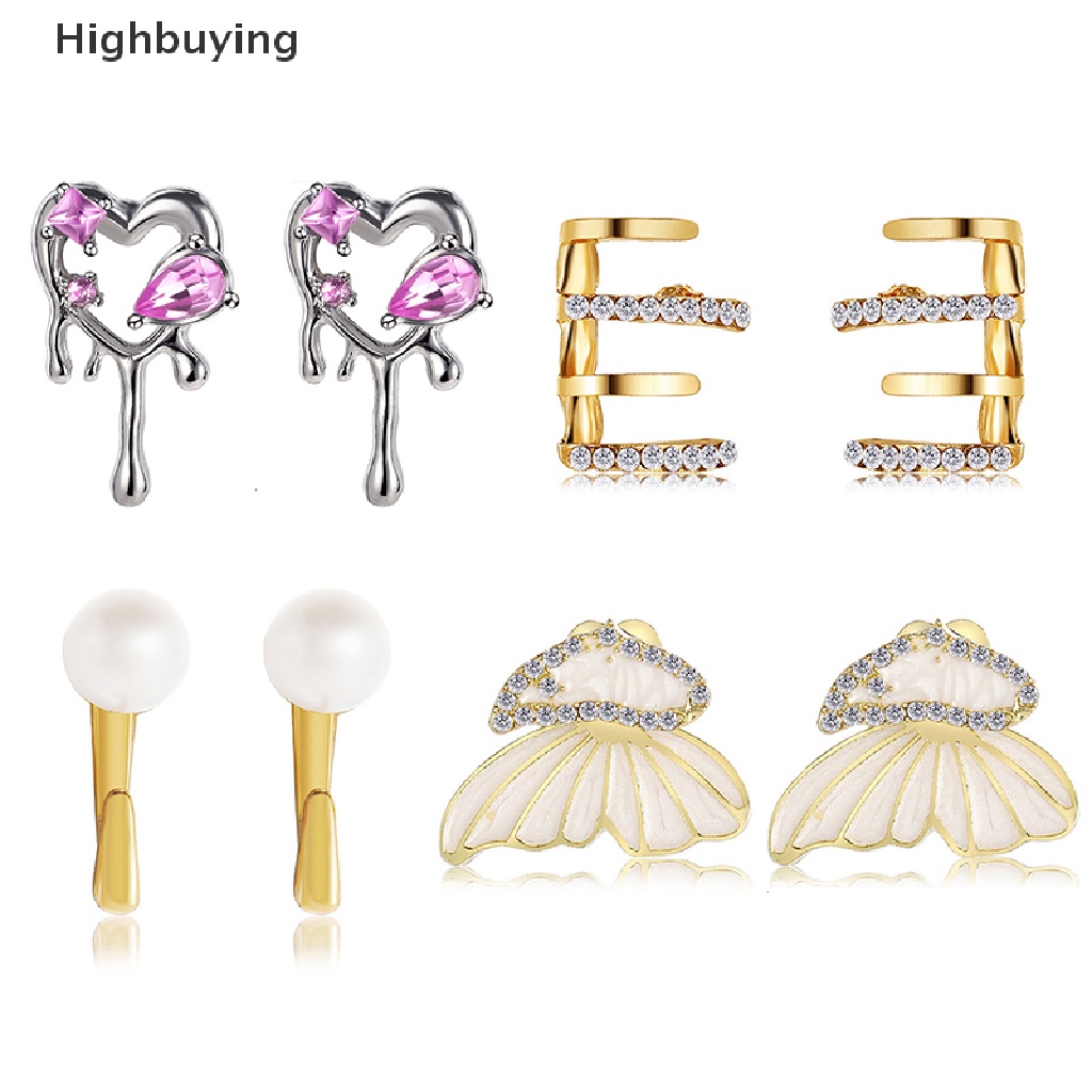 Anting Stud Zircon Mutiara Berlian Imitasi Gaya Korea Untuk Hadiah Pernikahan Glory