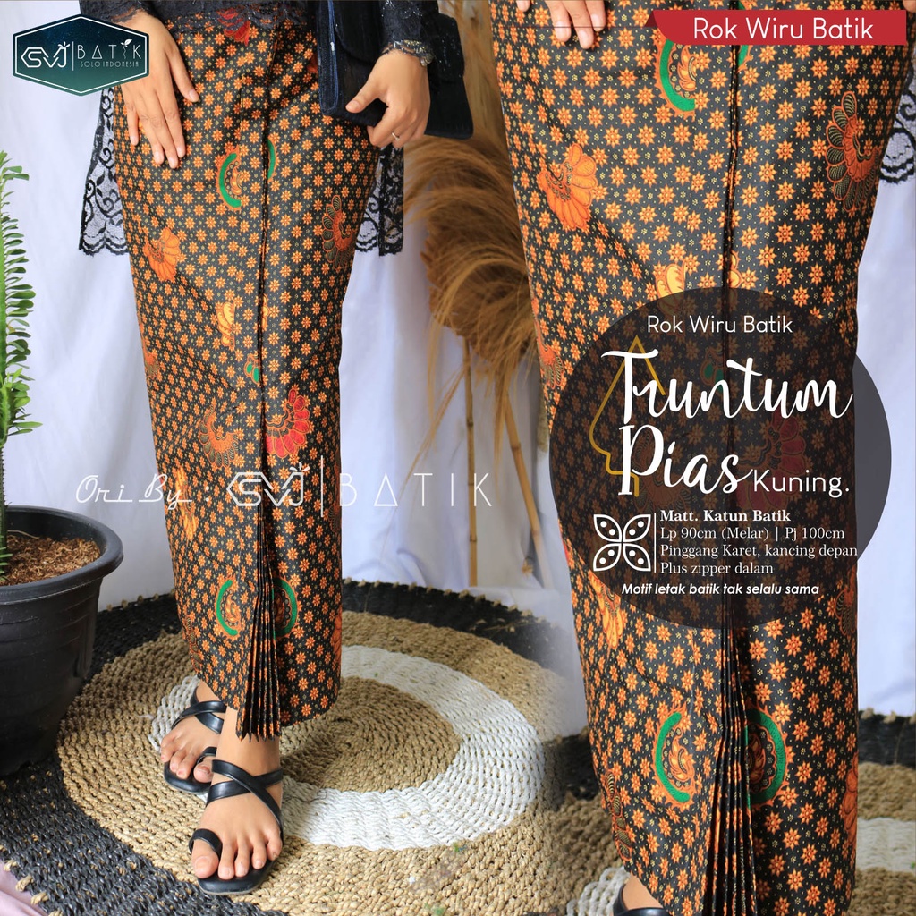 ROK WIRU SPAN JARIK MOTIF BATIK SOLO SIDOMUKTI CHAKRAPANI, TRUNTUM PARANGHQ ORI BRAND SVJ BATIK SOLO-8