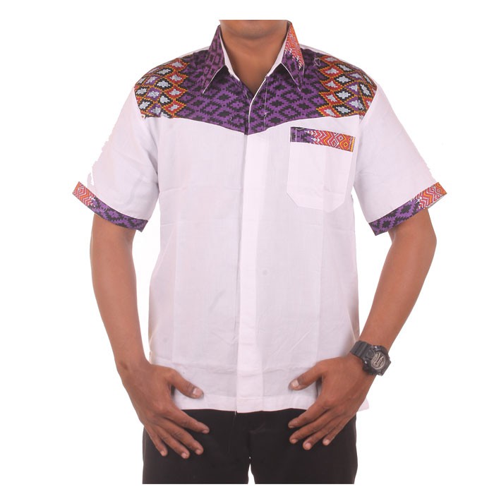 Kemeja Batik Kombinasi Katun Dobi