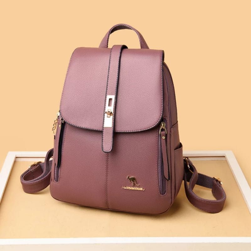 EMOEMO-Tas Ransel Kulit Wanita Kuliah Backpack Fashion anti air seri Kangguru