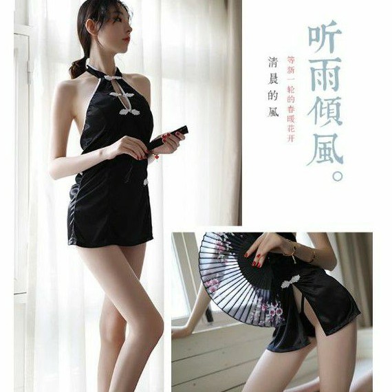 Lingerie Cheongsam Qipao Cosplay Costume Shanghai China Dress Sexy Backless