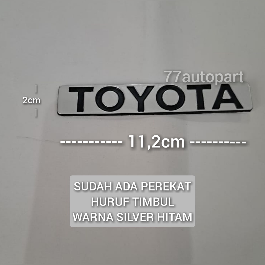 emblem logo toyota untuk corolla twincam se limited tulisan toyota