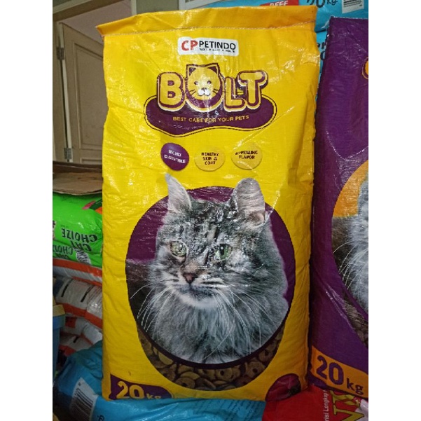 Makanan Kucing Bolt Catfood 20kg All Variant (Go-jek only) promo price makanan kucing kering bolt