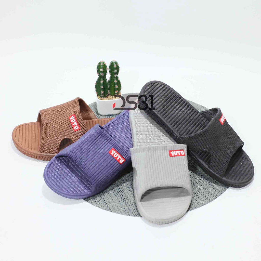 SANDAL PRIA DAN WANITA SLIP ON EMPUK DAN RINGAN YUTU 1604