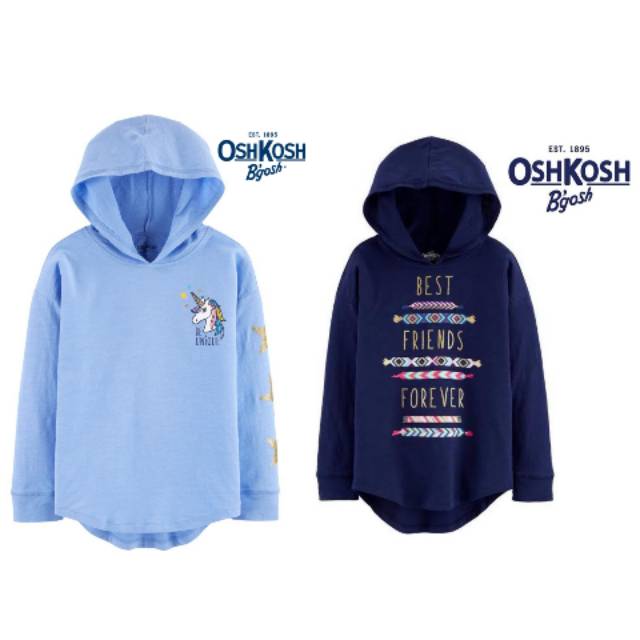 Baju Sweatshirt Oshkosh B Gosh Hoodie Anak Perempuan Unicorn Dan Bff Sweater Bgosh Lengan Panjang Shopee Indonesia