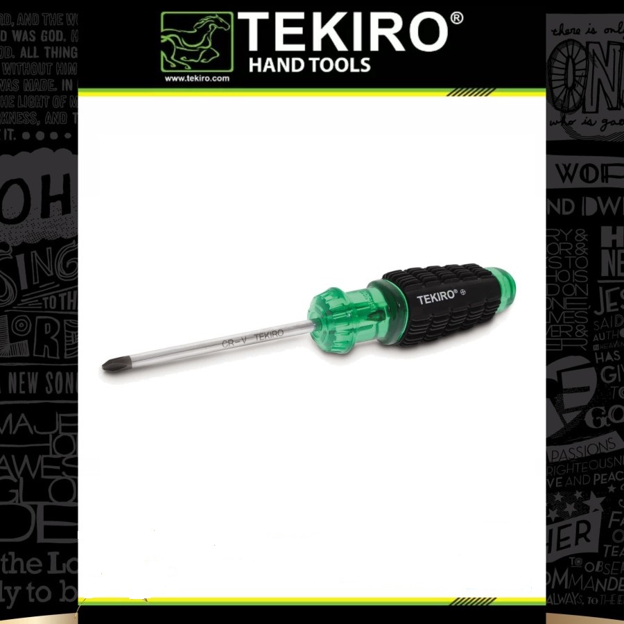 Obeng Gagang Karet Plus (+) Tekiro  6&quot; 6 Inch 6IN PH2 x 150 mm