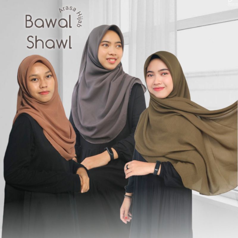 Bawal Shawl by Arasa Hijab • Polycotton Premium • Hijab Malaysia • Jilbab Pengantin • Wedding hijab scarf • Khimar Brides • Malay Shawl • Pashmina oval • Jilbab Kondangan • Pashmina segiempat murah • Pizza Scarf • Keku Shawl • Lips Shawl