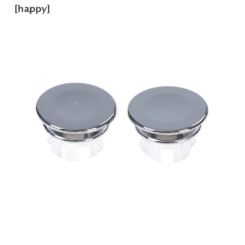 HA 2PCS Round Overflow Cover Tidy Trim Chrome Bathroom Basin Sink Spare Replacement ID